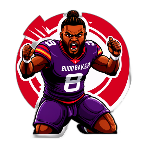 Fierce Budda Baker Defensive Pose Sticker