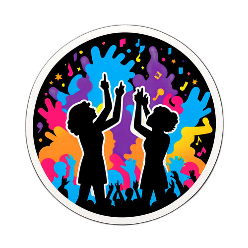Scène de concert colorée