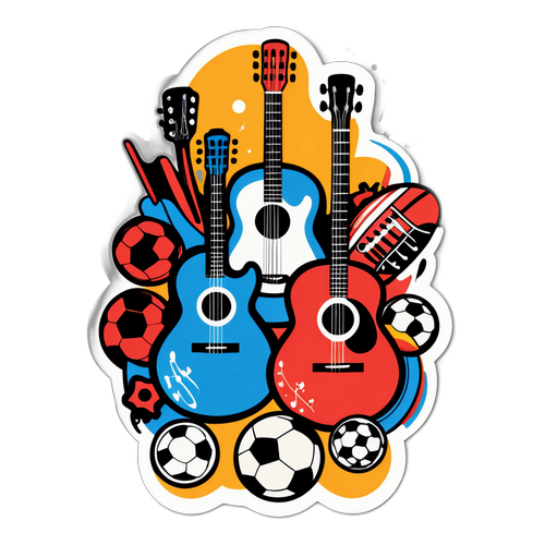 Sticker ya Muziki na Mpira