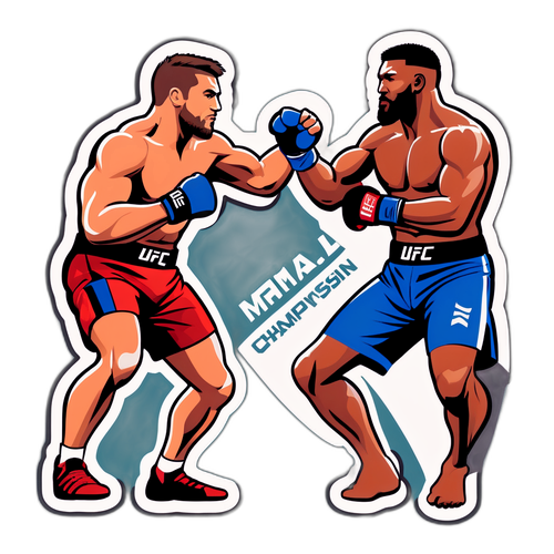 Динамічна сцена UFC з бійцями в дії