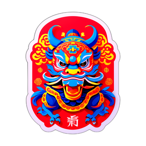 传统与科技结合的贴纸