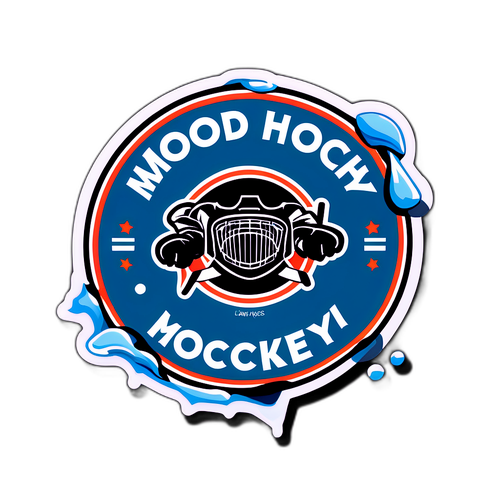 Häftig hockeyklistermärke