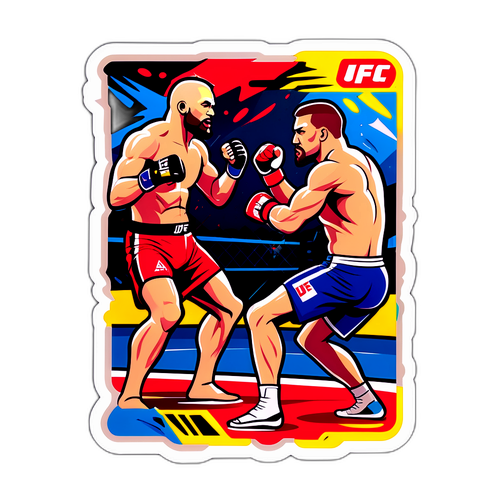 UFC Savaşçıları İkonik Anlar Stickerı