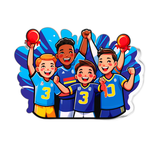 Cheering Fans in Jerseys