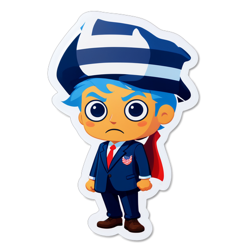 強いメッセージを持つキャラクターのステッカー