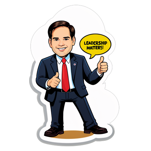 Marco Rubio säger "Ledarskap är viktigt!" - Se detta fantastiska klistermärke!