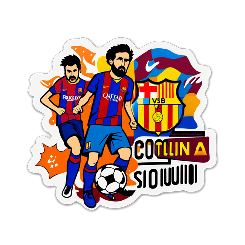 Stiker Meriah Kemenangan Barcelona vs Valencia