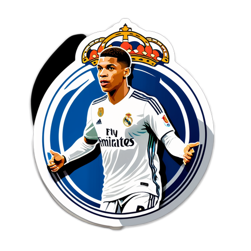 Real Madrid Sticker met Mbappé