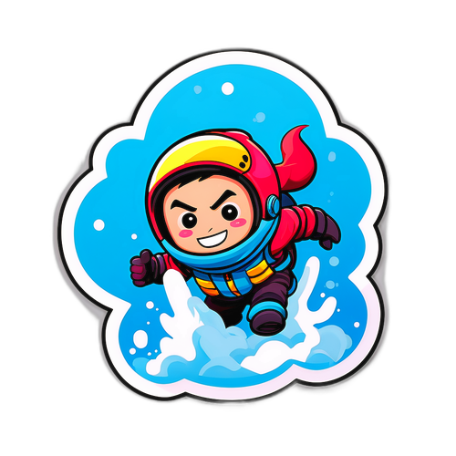 冒険キャラクターとドライアイスのクールな効果