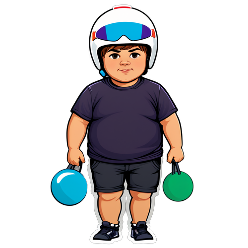 Big Fat Syrian Boy with Epilepsy Helmet