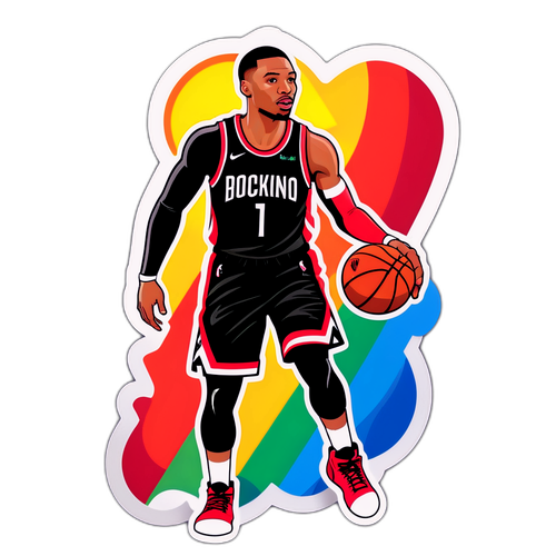 Personnage stylisé d'un joueur de la NBA - Damian Lillard