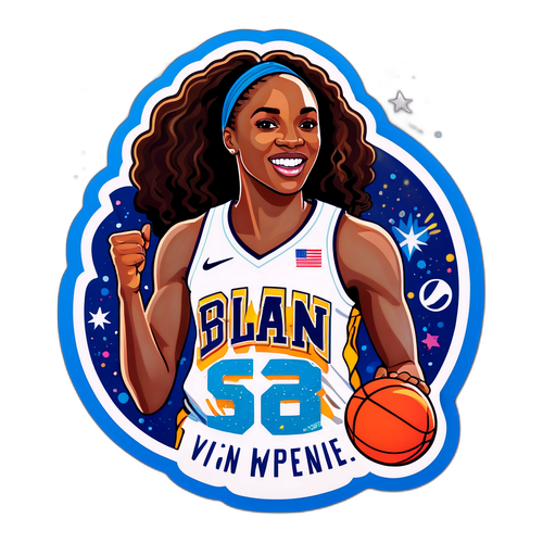 Empowering Women's Sports Sticker Featuring Dewanna Bonner
