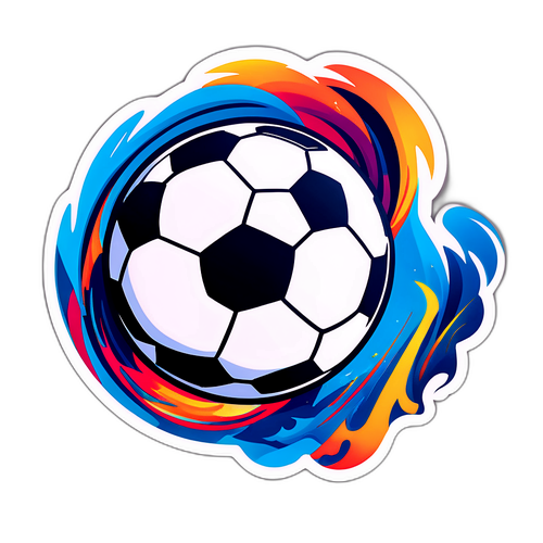 Pelekat Bola Sepak Abstrak