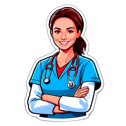 Sticker cu doctor prietenos