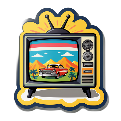 Sticker de América TV Vintage