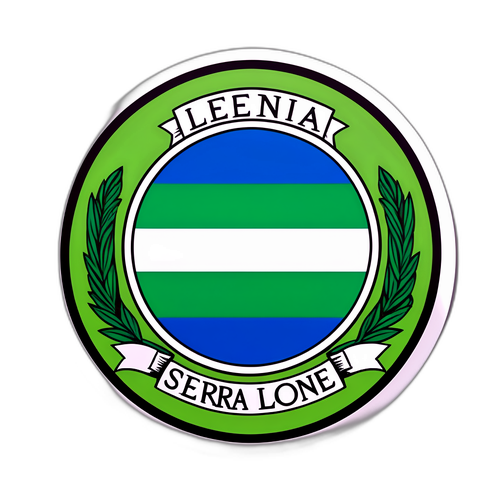 Flaga Sierra Leone z elementami kultury i natury