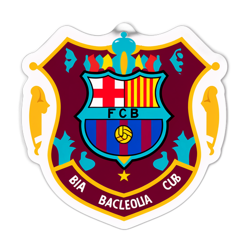 สติกเกอร์ทีมบาร์เซโลนาและสัญลักษณ์แฟนคลับ