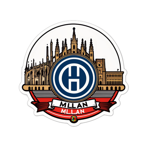 Sticker ya Alama ya Inter Milan na Mandhari ya Milan