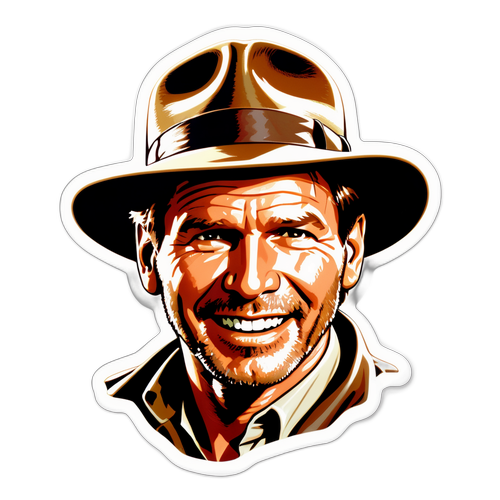Sticker van Indiana Jones