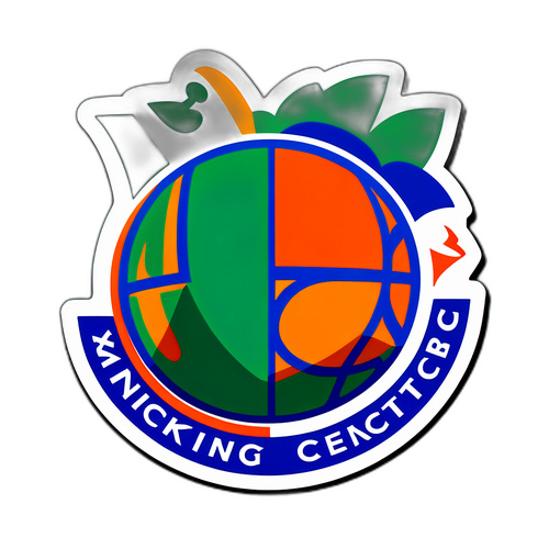 Diseño de un baloncesto con los logos de los Knicks y Celtics