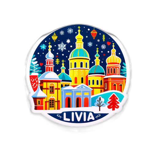 Світлий наліпка, що висвітлює свята і традиції Львова протягом року