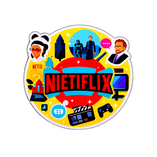 Adesivo Moderno com Logo da Netflix
