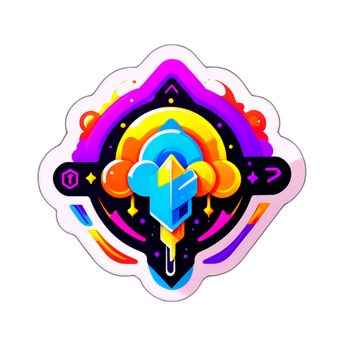 Наклейка, що зображає процес Twitch Drop