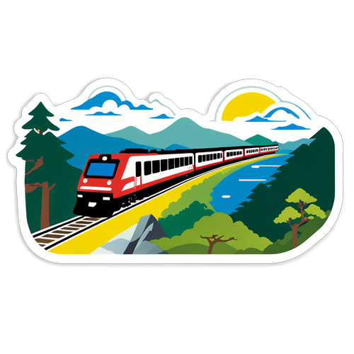 四国の特急列車と自然の風景
