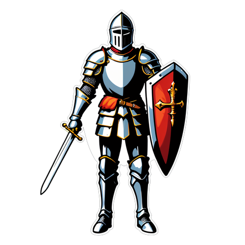 Gallant Knight in Shining Armor Sticker