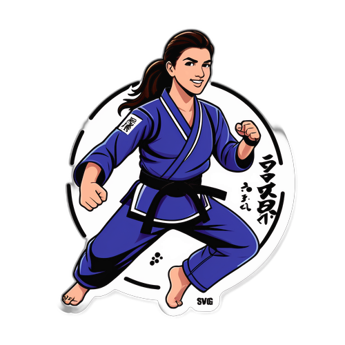 Autocolant cu Mackenzie Dern în acțiune