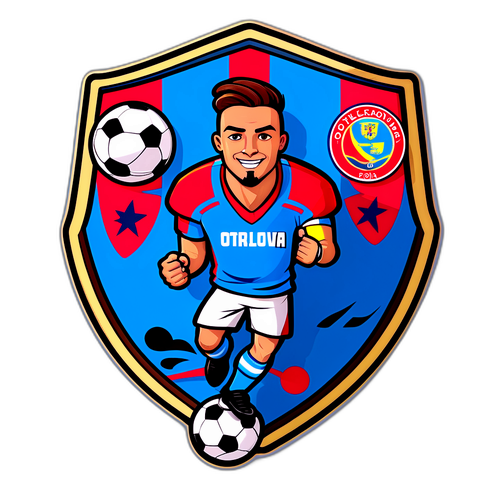 Autocolant amuzant al echipei de fotbal Otelul Craiova