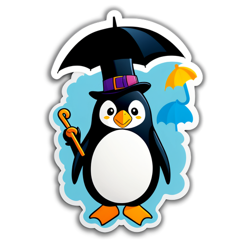 Meet Gotham's Most Stylish: The Penguin's Whimsical Charm with Bowler Hat and Umbrella!