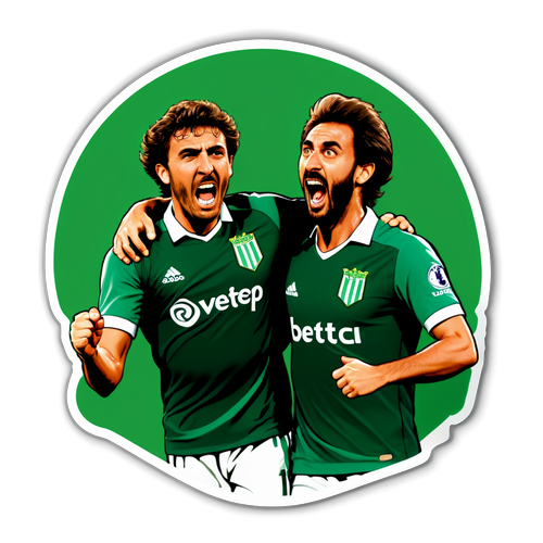 Un sticker cu un meci imaginar între Real Betis și Chelsea