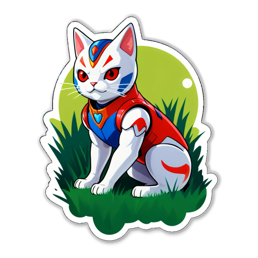 Ultraman Zero Cat Sticker