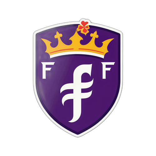 Sticker cu logo-ul Fiorentina în stil retro