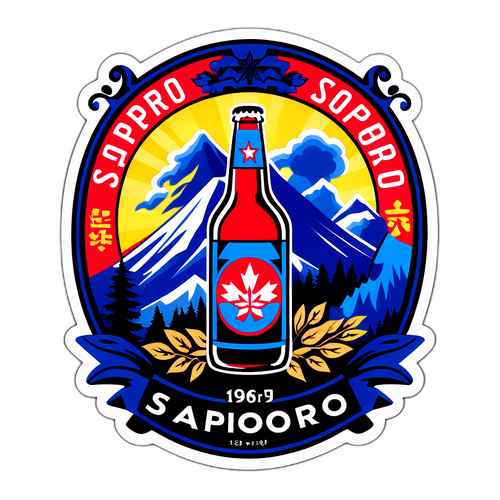 サッポロビールの歴史を表現したグラフィックアートデザイン