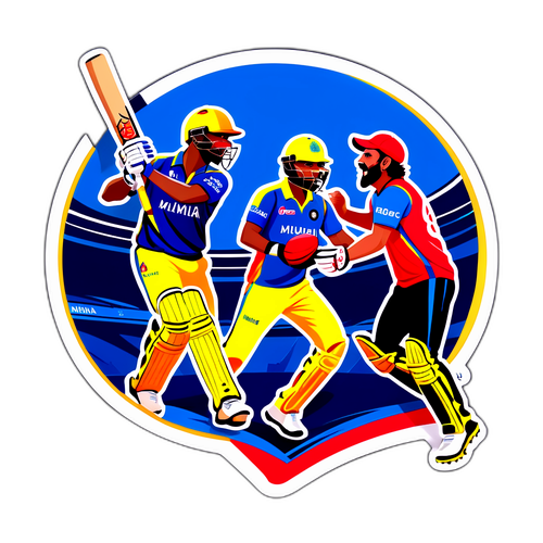 मुंबई इंडियंस बनाम RCB क्रिकेट मैच का जीवंत चित्रण