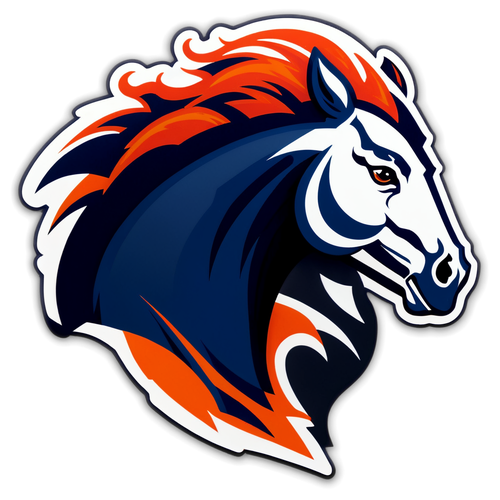 Sticker representativo de los Denver Broncos