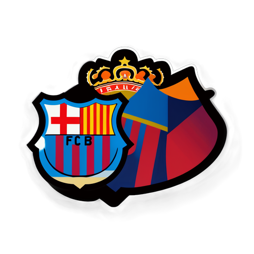 Vibrant Football Match Sticker: FC Barcelona vs Valencia