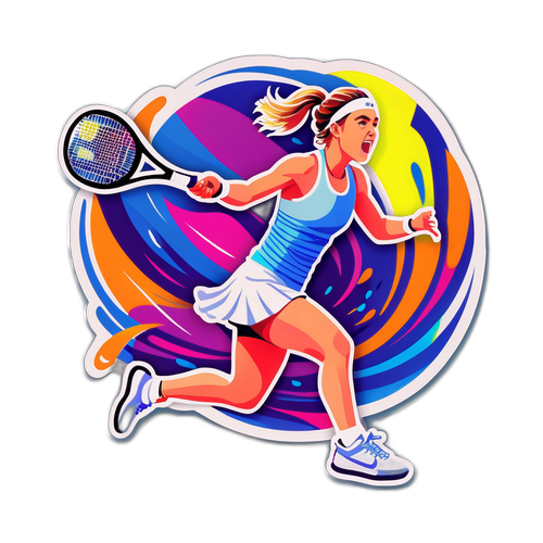 Vibrant na Sticker ni Elina Svitolina sa Laban