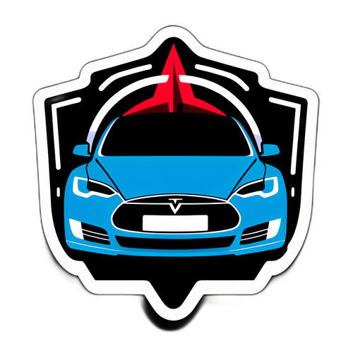 特斯拉股票價格上升的貼紙