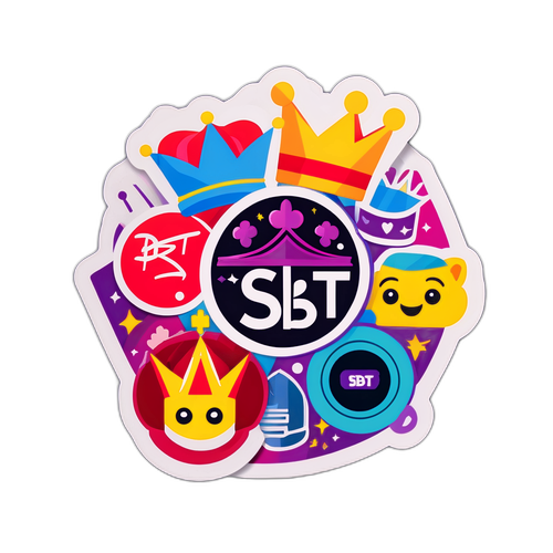 Adesivo com o logotipo da SBT