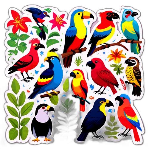 Naklejki dzikiej przyrody zainspirowane różnorodną fauną Ekwadoru