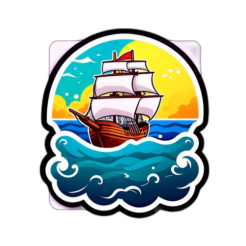 海への冒険ステッカー