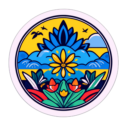 Adesivo rappresentativo del patrimonio culturale di Curaçao