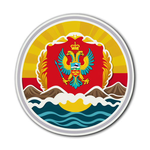 Montenegro-teemainen tarra upeasta rannasta