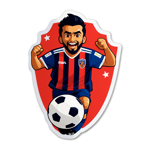 Desain Stiker Ceria untuk Osasuna dengan Bola Sepak dan Logo