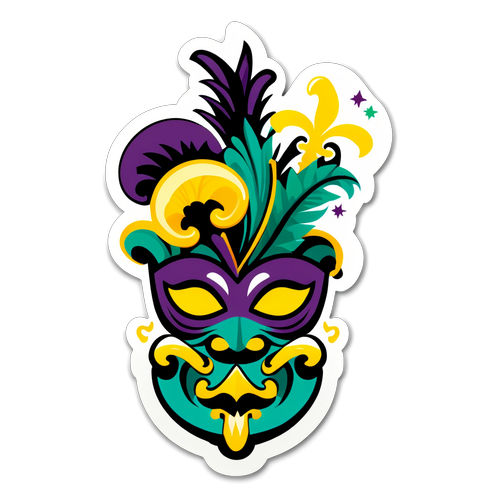 Mardi Gras Maske Sticker