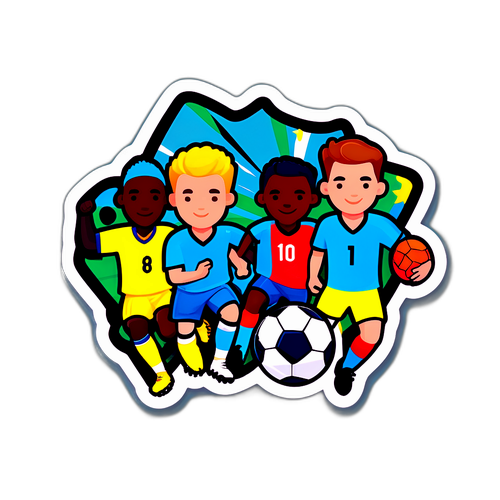 A Liga I Sticker cu Ilustrații de Fotbal