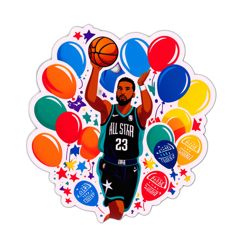 Autocollant Festif du NBA All Star Game